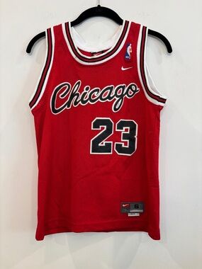 Vintage Nike Michael Jordan #23 Chicago Bulls NBA Jersey S +2 Red #A66